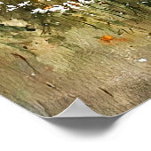 Serene Pine Forest Aquarell Kunst, Dichtung und Mu Poster (Ecke)
