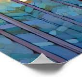 Serene Pine Forest Aquarell Print Poster (Ecke)