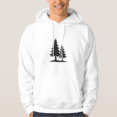 Serene Pine Tree Silhouette Hoodie (Vorderseite)