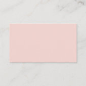 Serene Pink Minimalist Table Illustration Platzkarte (Rückseite)