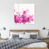 Serene Pink Phalaenopsis Orchid Triptych Canvas Leinwanddruck (Insitu (Schlafzimmer))