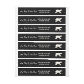 Serene-Polar-Bär auf schwarz (Bogen)