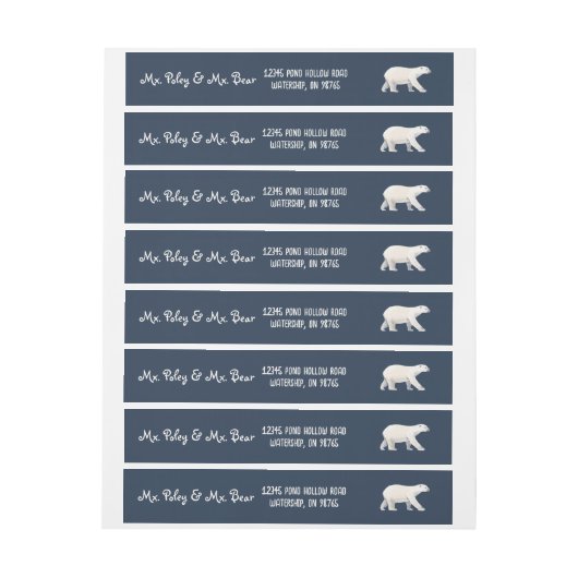 Serene Polar Bear am Mitternacht (Bogen)