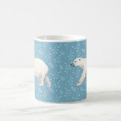 Serene Polar Bear Blue & White Winter Tasse (Mittel)