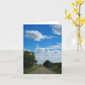 Serene Prairie Lane Faltkarte Karte (Gelbe Blume)