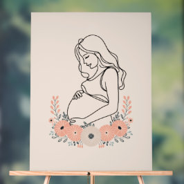 Serene Pregnancy Line Art Acrylschild