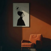 Serene-Profil: Raven & Branches Fashion Portrait Poster