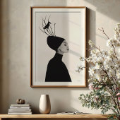 Serene-Profil: Raven & Branches Fashion Portrait Poster
