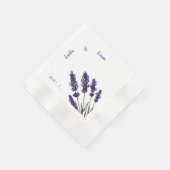 Serene Provence Lavender Floral Wedding Serviette (Ecke)