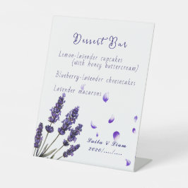 Serene Provence Lavender Floral Wedding Sockelschild