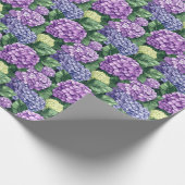 Serene Purple Floral Hydrangea Geschenkpapier (Ecke)