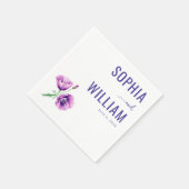 Serene Purple Floral Serviette (Ecke)
