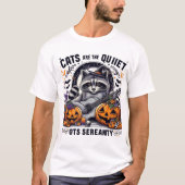 Serene Raccoon Vibes: Halloween Night Harmony T-Shirt (Vorderseite)
