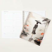  Serene Rainy Path Art Planner with Floral Accents Planer (Anzeige)