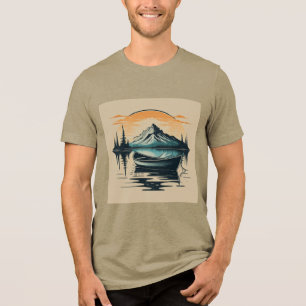 Serene Reflections: ruhiges Lake Scene T-Shirt Tri-Blend Shirt
