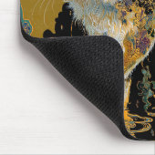 Serene Rinpa Cat | Japanischer Gold Zen Mousepad (Ecke)