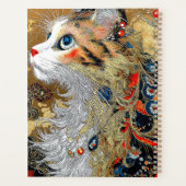 Serene Rinpa Cat | Japanischer Gold Zen Planer (Rückseite)