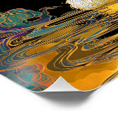 Serene Rinpa Cat | Japanischer Gold Zen Poster (Ecke)