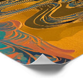 Serene Rinpa Cat | Japanischer Gold Zen Poster (Ecke)