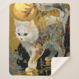Serene Rinpa Cat | Japanischer Gold Zen Sherpadecke