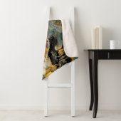 Serene Rinpa Cat | Japanischer Gold Zen Sherpadecke (Beispiel)