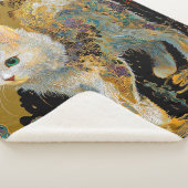 Serene Rinpa Cat | Japanischer Gold Zen Sherpadecke (3/4)