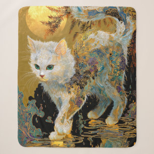 Serene Rinpa Katze Japan Gold Zen Sherpadecke