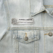 Serene Ripple Silver Custom Namensschild (Beispiel)