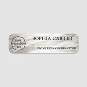 Serene Ripple Silver Custom Namensschild (Vorderseite)