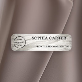 Serene Ripple Silver Custom Namensschild