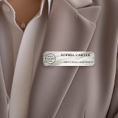 Serene Ripple Silver Custom Namensschild