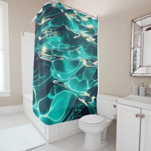 "Serene Ripples and Reflections" Duschvorhang (Beispiel)