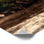 Serene River Flowing Through Mountain Hill Valley Poster (Ecke)