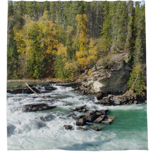 Serene River, kanadischer Fraser River Duschvorhang (Vorderseite)