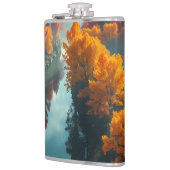 Serene River Shore Reflection Nature Art Flachmann (Links)