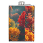 Serene River Shore Reflection Nature Art Flachmann (Rückseite)