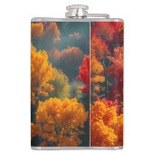 Serene River Shore Reflection Nature Art Flachmann (Rückseite)