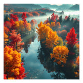 Serene River Shore Reflection Nature Art Fotodruck (Vorne)