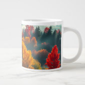 Serene River Shore Reflection Nature Art Jumbo-Tasse (Rechts)