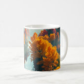 Serene River Shore Reflection Nature Art Kaffeetasse (VorderseiteRechts)