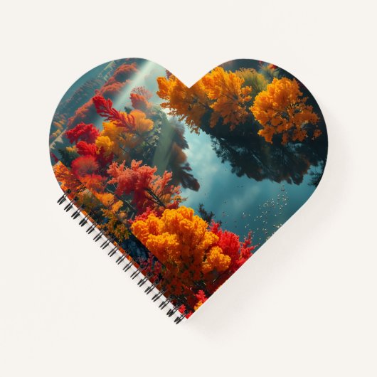 Serene River Shore Reflection Nature Art  Notizblock (Vorderseite)