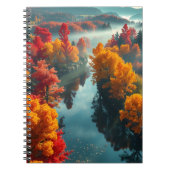 Serene River Shore Reflection Nature Art Notizblock (Vorderseite)
