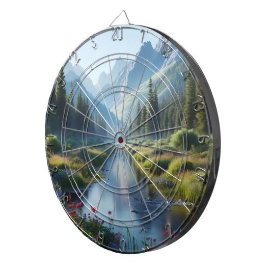 Serene River Valley Dartscheibe (Vorderseite rechts)