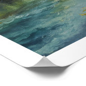 Serene Riverbank Sunset Poster (Ecke)