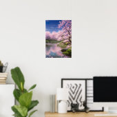 Serene River's Blossom Embrace Poster (Heimbüro)