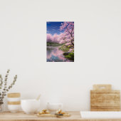 Serene River's Blossom Embrace Poster (Küche)