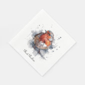 Serene Robin, Brauch Serviette (Ecke)