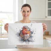 Serene Robin Geschirrtuch