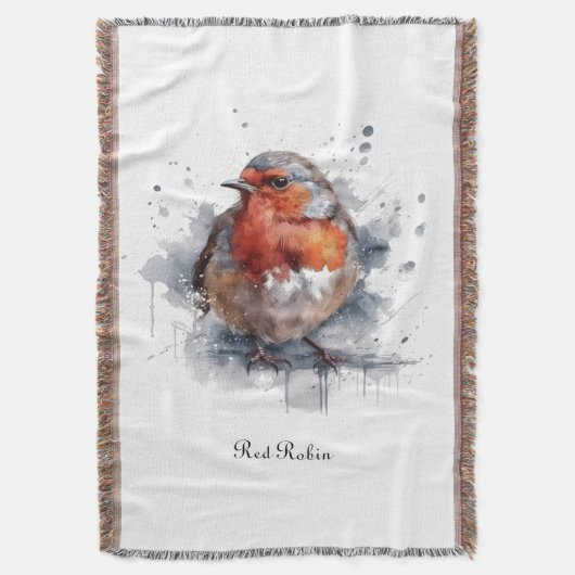 Serene Robin, individuell Decke (Vorderseite Vertikal)