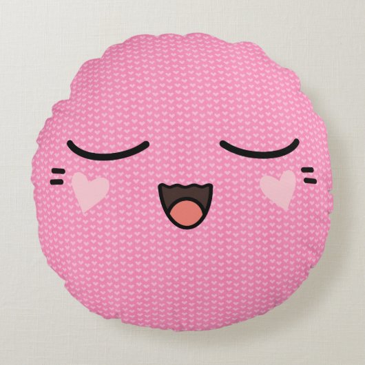 Serene Rundes Kissen (Vorderseite)